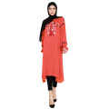 2018 Design Floral Marroquino Caftan Mulheres Muçulmanas Vestido Abaya De Jeddah